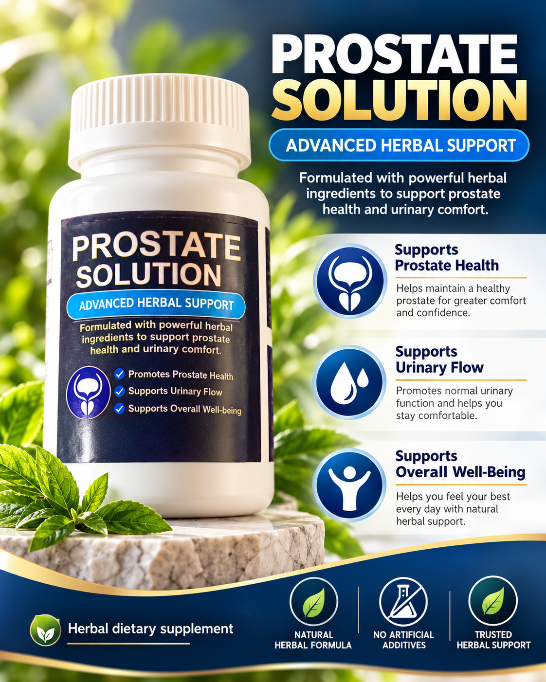Prostate Solution – Advanced Herbal Support Supplement